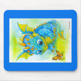 Curious Baby Dragon Mouse Pad