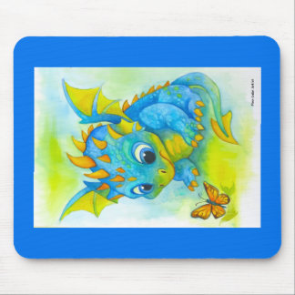 Curious Baby Dragon Mouse Pad