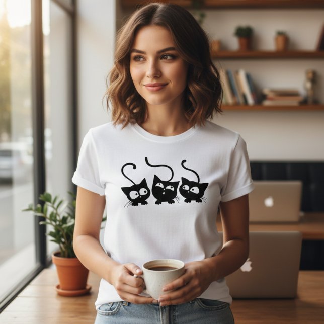  Curious Black Kittens Trio Playful Cat Lovers  (Criador carregado)