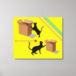 Curious Cats and Their Favorite Box Canvas Print