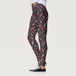 Curling Lingo Leggings - Rosa e Preto