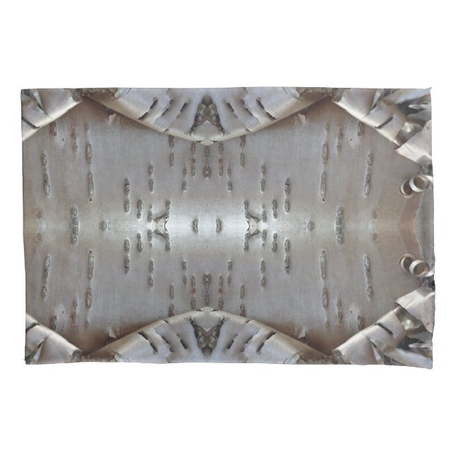 Curly Birch Bark Tree Rustic Pillowcase (Frente)