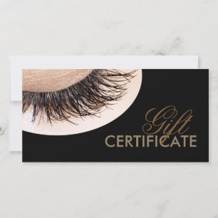 Curly Lashes Certificado de Presente Modelo Preto