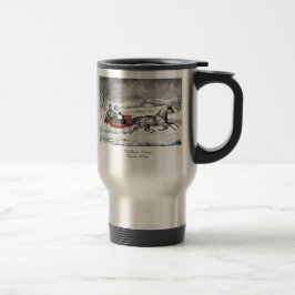 Currier & Ives - caneca de viagem - a estrada,