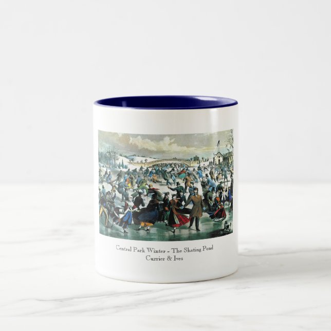 Currier & Ives - caneca - inverno do Central Park (Centro)