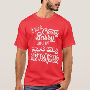 Curso de Barman Feminino Sassyee Camiseta engraçad