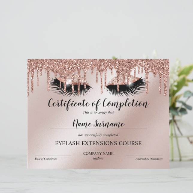 Curso de certificado de conclusão de Prêmios (Em pé/Frente)