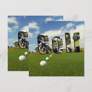 Curso E Logotipo De Golfe,