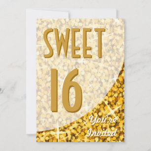 Curva "Dourada" de Glitz "16" convite
