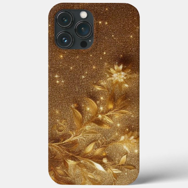 Curva floral moderna elegante do ouro (Verso)