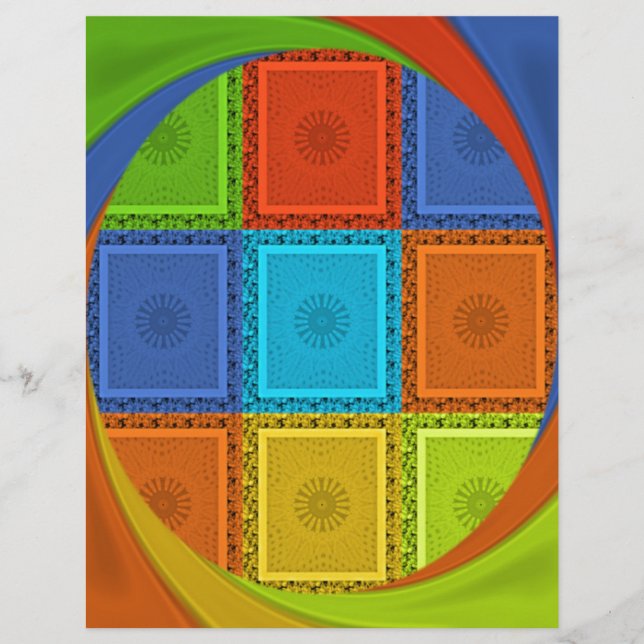 Curva quadrada verde Ouro vermelha (Frente)