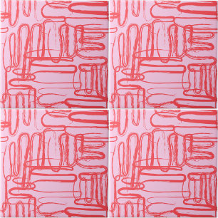Curva Rosa Ondulada Abstrata Moderna