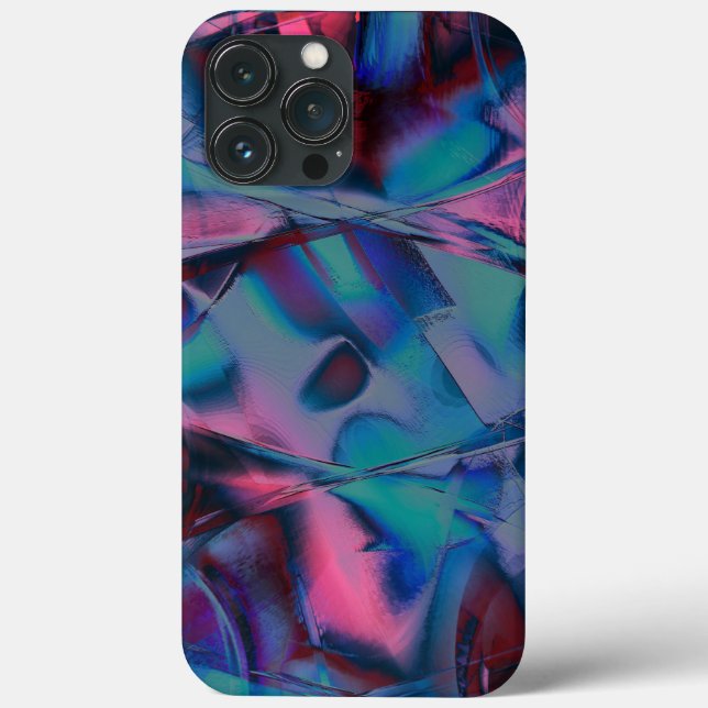 Curvas confusas polidas de matizes cianos brilhant (Verso)