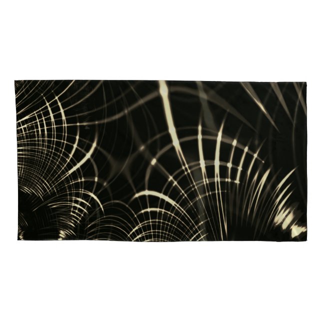 Curvas pontiagudas a cores caquis e fundo escuro (Parte Traseira - Direita)