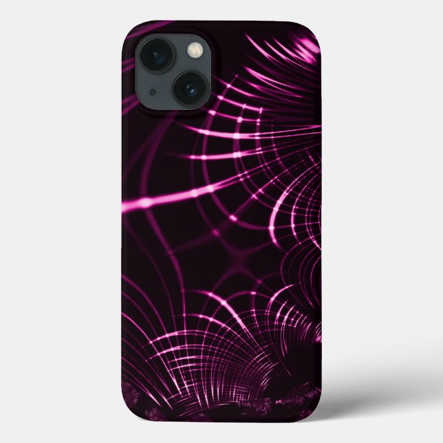 Curvas pontiagudas de cor rosa e fundo escuro (Verso)