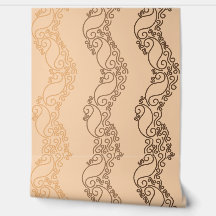 Curved Ombre Stripes - Brown - Peach