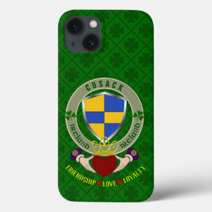 Cusack Irish Shield & Claddagh Personalizado