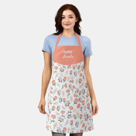 Custom Apron with Red Poppies