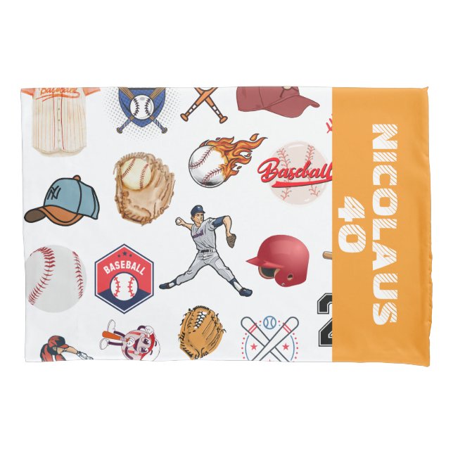 Custom Baseball coach pattern in white and orange (Frente)