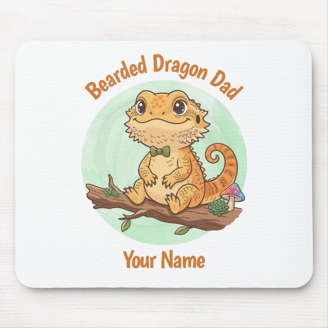Custom Bearded Dragon Dad Mouse Pad (Frente)