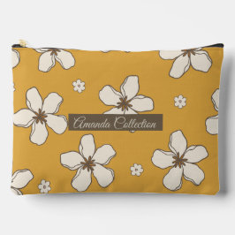 Custom beautiful floral pattern Brown mustard Cute