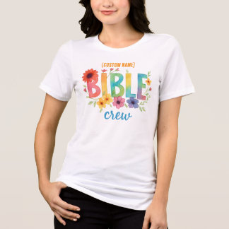 Custom Bible Crew - Rainbow Floral Christian Team
