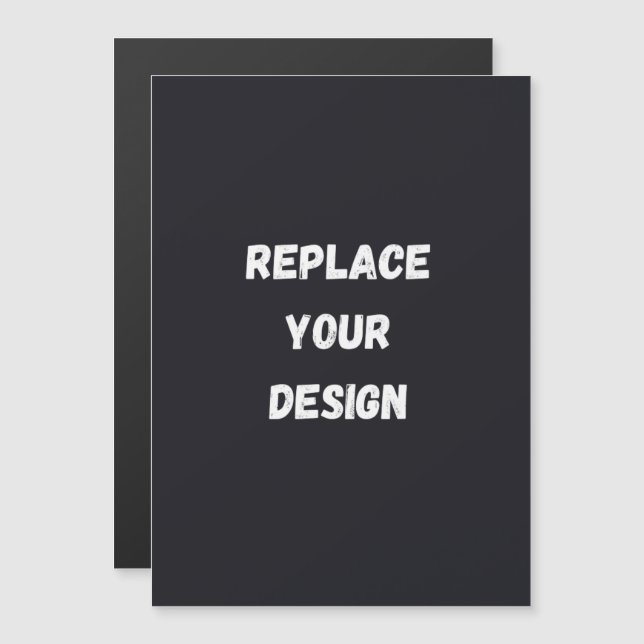 Custom black simple Design Add Photo or Text (Frente/Verso)
