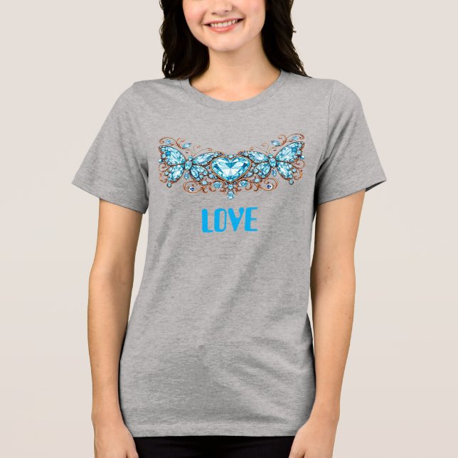 Custom Blue Butterflies Love Valentine Day Gift (Frente)