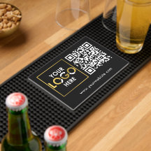 Custom Business Logo Website QR Code Black
