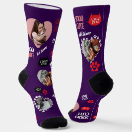 Custom Cat Socks Gift for Pet Lovers - Cat Photos