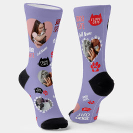 Custom Cat Socks Gift for Pet Lovers - Cat Photos