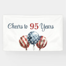 Custom Cheers to 95 Years Birthday Party 