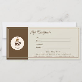 Custom Coffee Shop Gift Certificate | Personalized