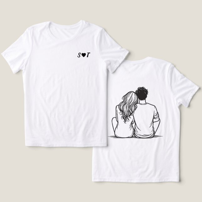 Custom Couple Gift Women’s Tri-Blend Tee (Design Frente e Verso)