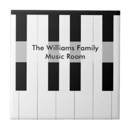 Custom Family Name Piano Keys Music Room