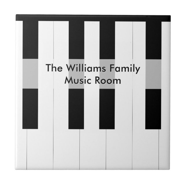 Custom Family Name Piano Keys Music Room (Frente)