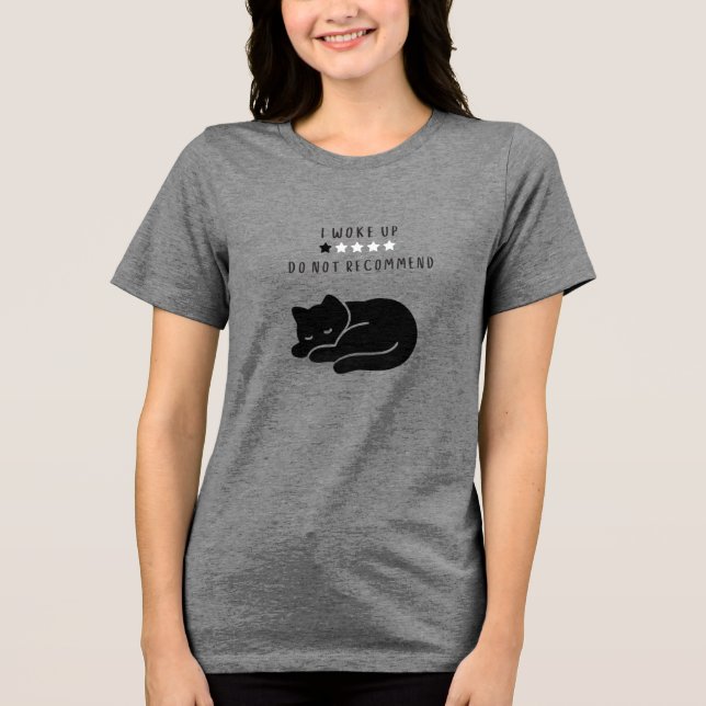 Custom Funny I Woke Up Cat Introvert Women’s (Frente)