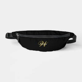 Custom Gold Black Monogram l Stylish Minimalist Fa
