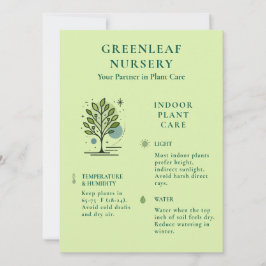 Custom Greenleaf Nursery plant care instruction
