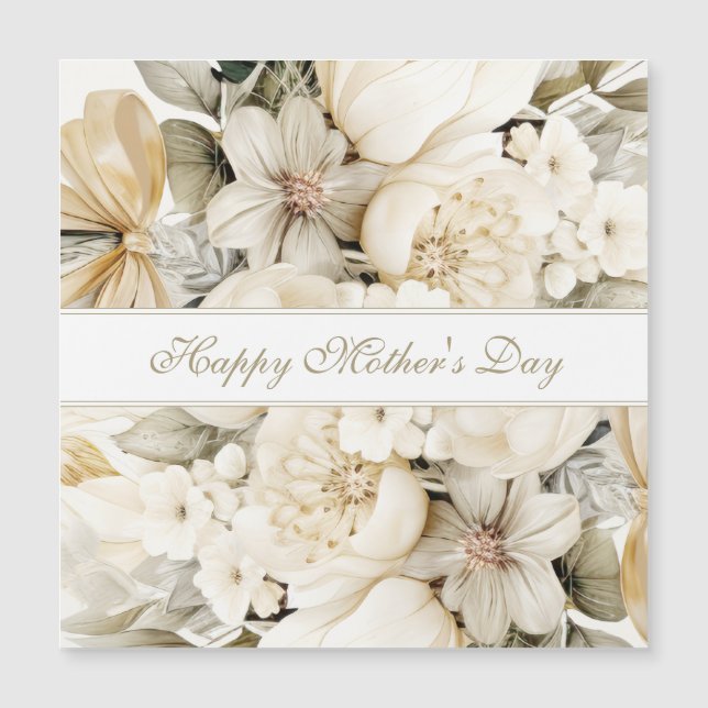 Custom Happy Mother's Day Vanilla cream floral (Frente)