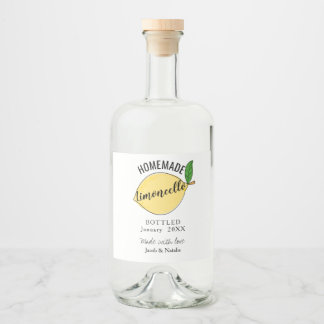custom homemade limoncello wedding favor