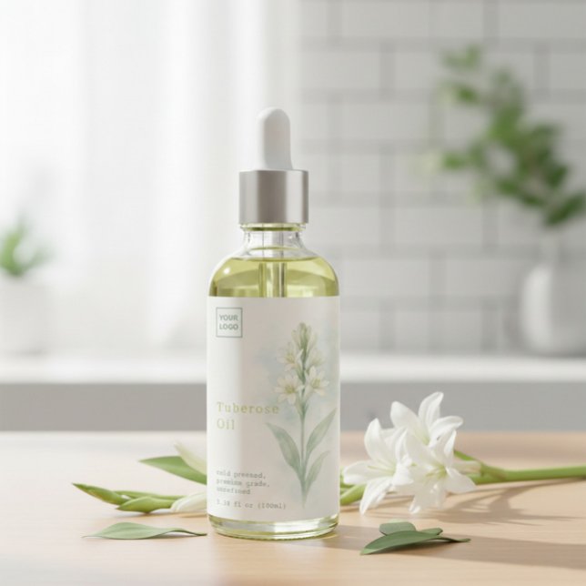 Custom Homemade Tuberose Oil Label (Criador carregado)