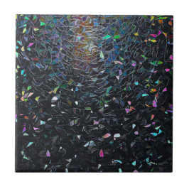 Custom Iridescent Abstract Stained Glass Pattern