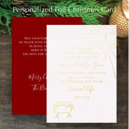 Custom John 3:16 Original Nativity Christmas Gold