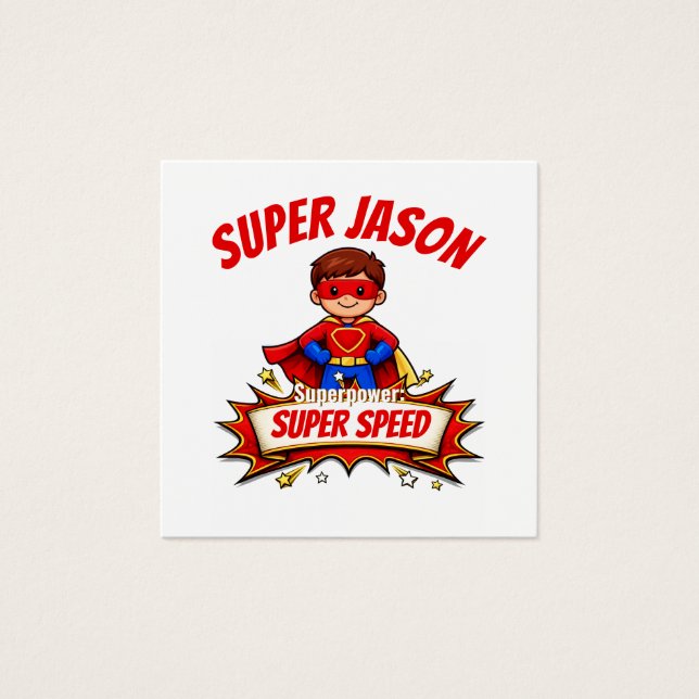 Custom Kids Superhero Name & Superpower (Frente)