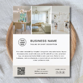 Custom Logo Photo Minimalist Business Flyer