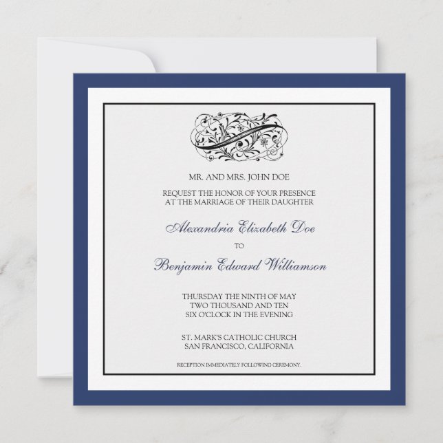 ::custom_luba: Convite para Casamento Simplesmente (Frente)