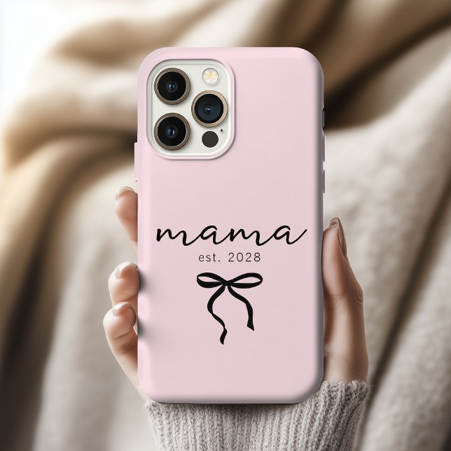 Custom Mama Pink Phone Cover Gift for New Moms (Custom Pink Mom Phone Case – Personalized Gift for Mama, Wife & Mother Figures)
