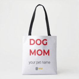 Custom Minimalist Dog Mom Tote – Personalized Pet