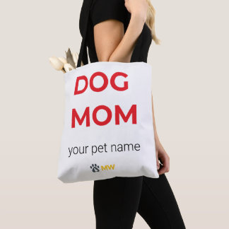 Custom Minimalist Dog Mom Tote – Personalized Pet 